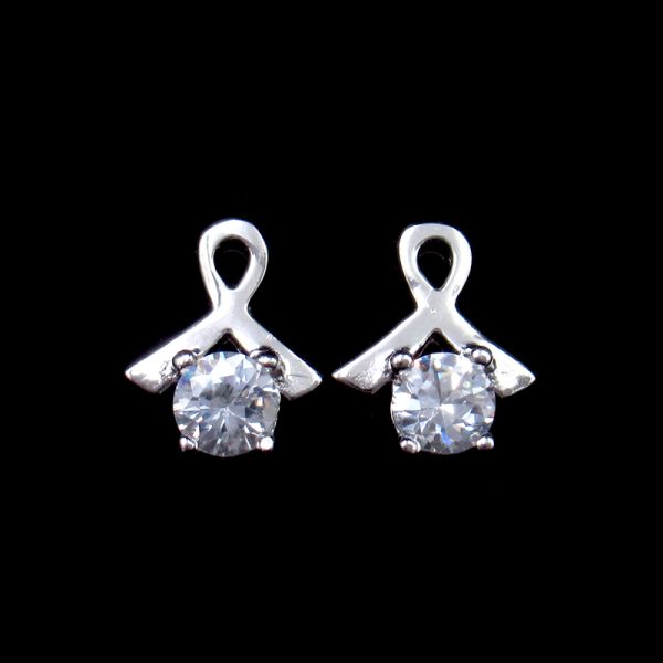 Customized Size 925 Silver Earrings With AAA Grade Cubic Zirconia