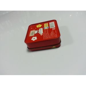 Hello Kitty Tin Candy Containers ,Blank Inside And CYMK Outside ,Square Tin Can