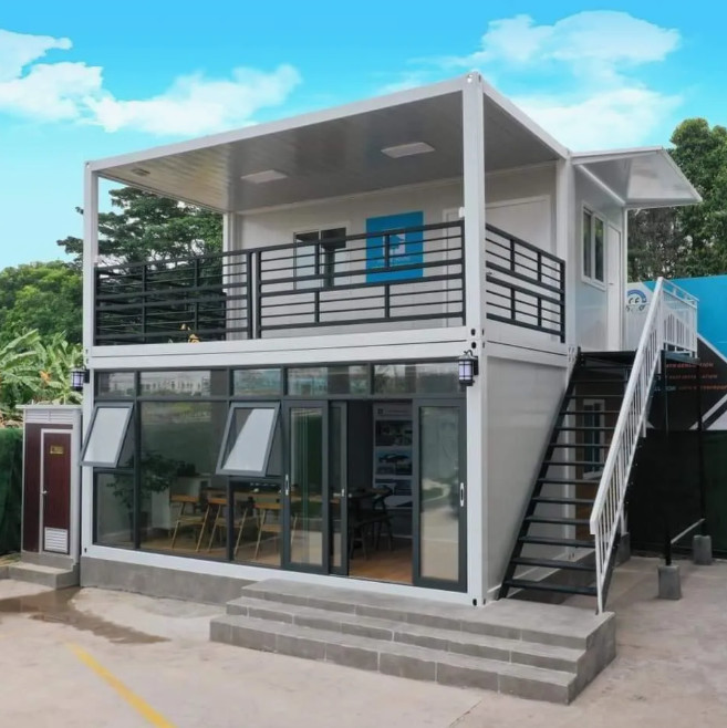 Prefabricated Container Building Shop Showroom Office Container Weather Resistance