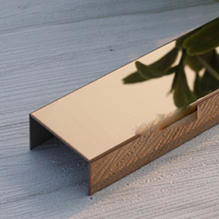 PVD Coated Stainless Steel U Channel Trim 2.44m 2.5m 201 304 316
