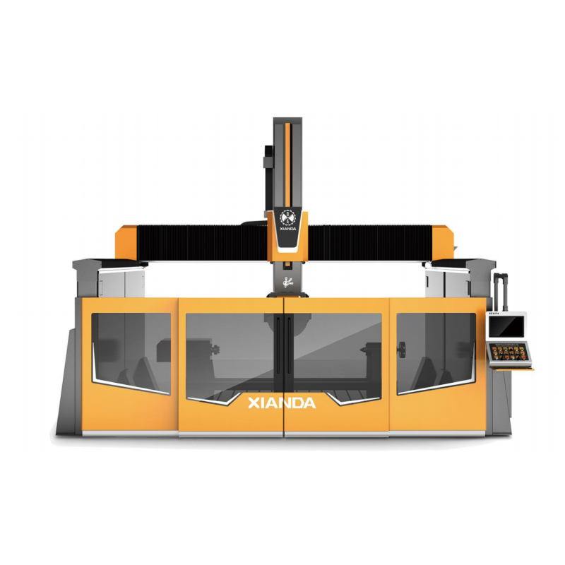 5 Axis Machining Center in operation showing precision cutting
