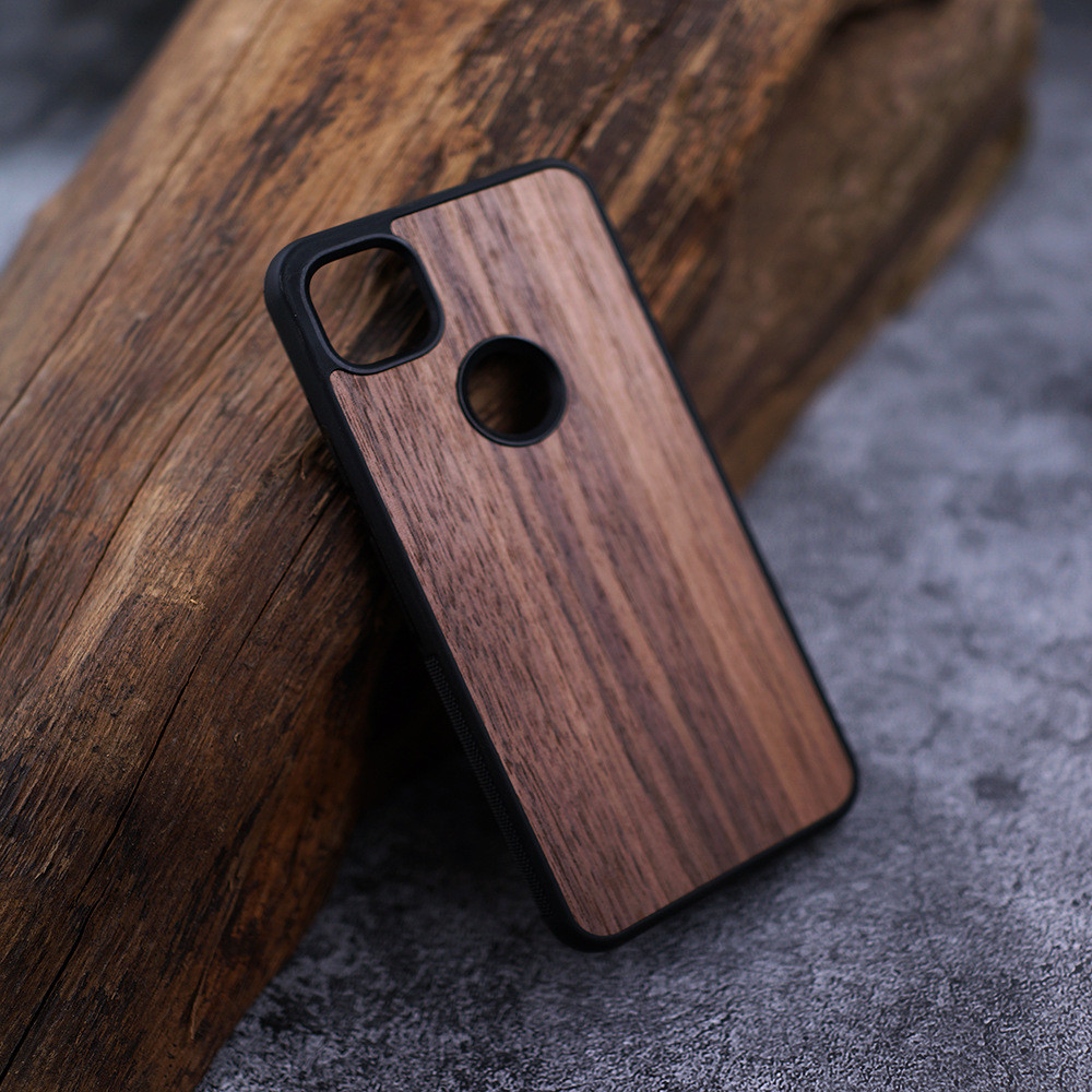 Google Pixel 4xl Shockproof Phone Cases PC Hybrid Wooden Anti-Fall Vintage