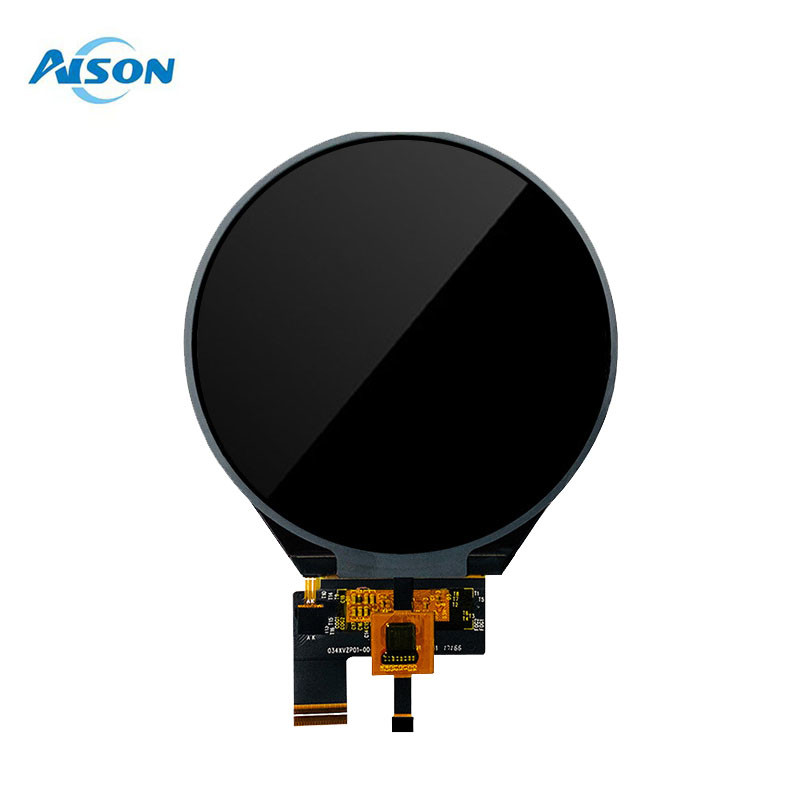 Quality 3.4 Inch Round LCD Panel 800x800 Capacitive Touch LCD Module 380 Cd/M2 for sale