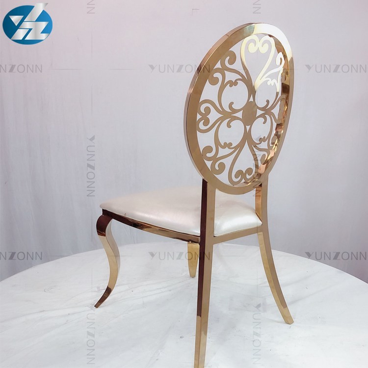Round chair delicate design gold dining chairs