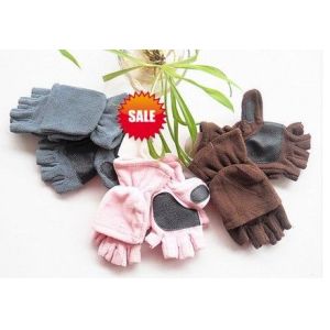 Quality fishing fingerless fleece gloves with lap for sale