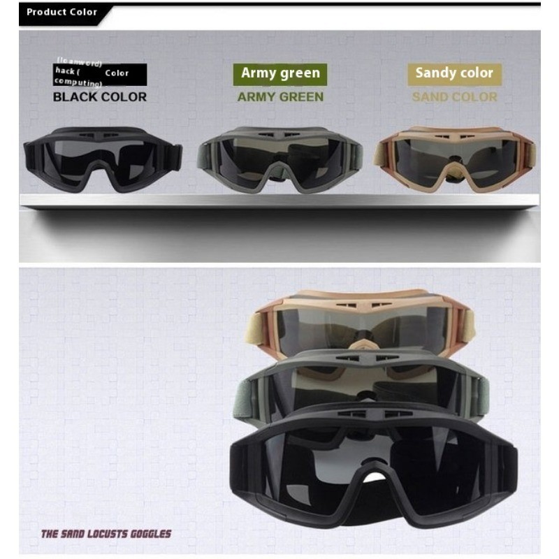 Desert Tactical Goggles-Special Forces- style Protective Eyewear for Military Enthusiasts Ideal for Outdoor Cycling Windproof Anti - fog and Shock