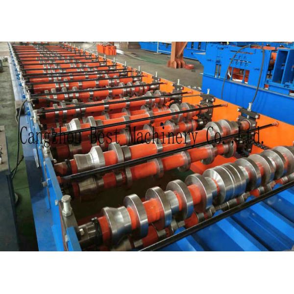Double Layer Steel Corrugated Roofing Sheet Roll Forming Machine PLC PPGI
