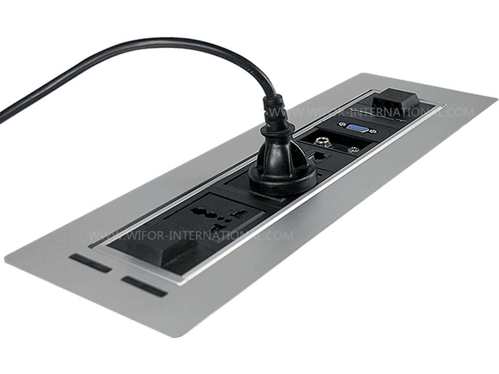 Automatic Flip Universal Desk Mount Power Strip / Conference Table Power Module
