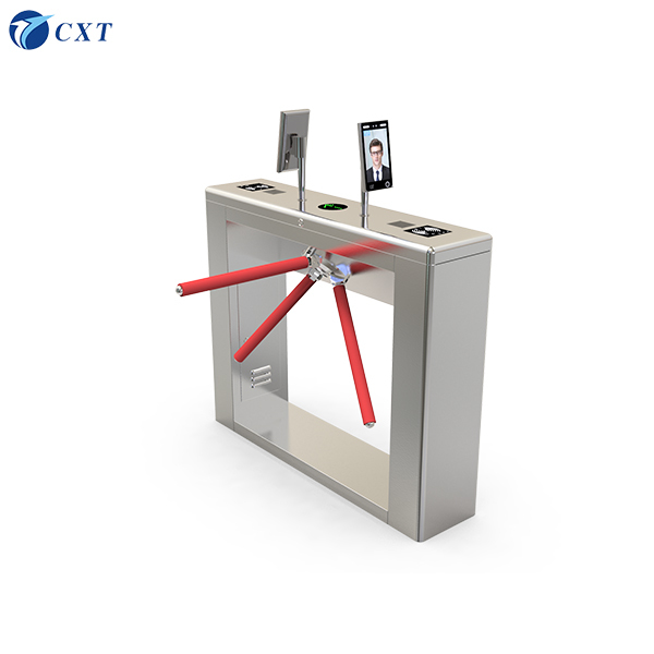 Bridge Type Tripod Turnstile Gate Fully Automatic with RS485 Interface and 40 Persons/Min Capacity in 1200x280x980mm Size