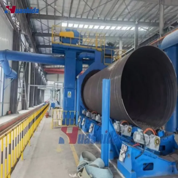 Steel Pipes External Inner Wall Abrator Shot Blasting Blast Machine