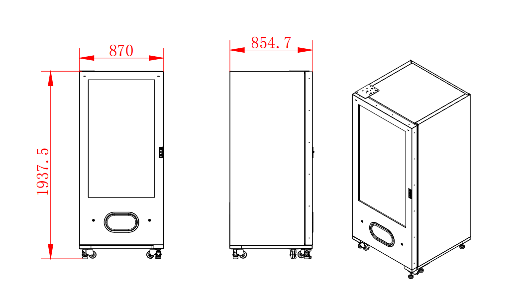 55 Inch Ads Vending Machine With Card Payment System Suitable For Selling Beverage, Food, 3ce, Phone