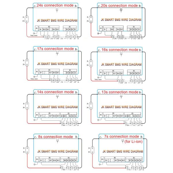 4s 8s 16s 12v protection board lifepo4 bms Bms jikong batterie lithium 18650