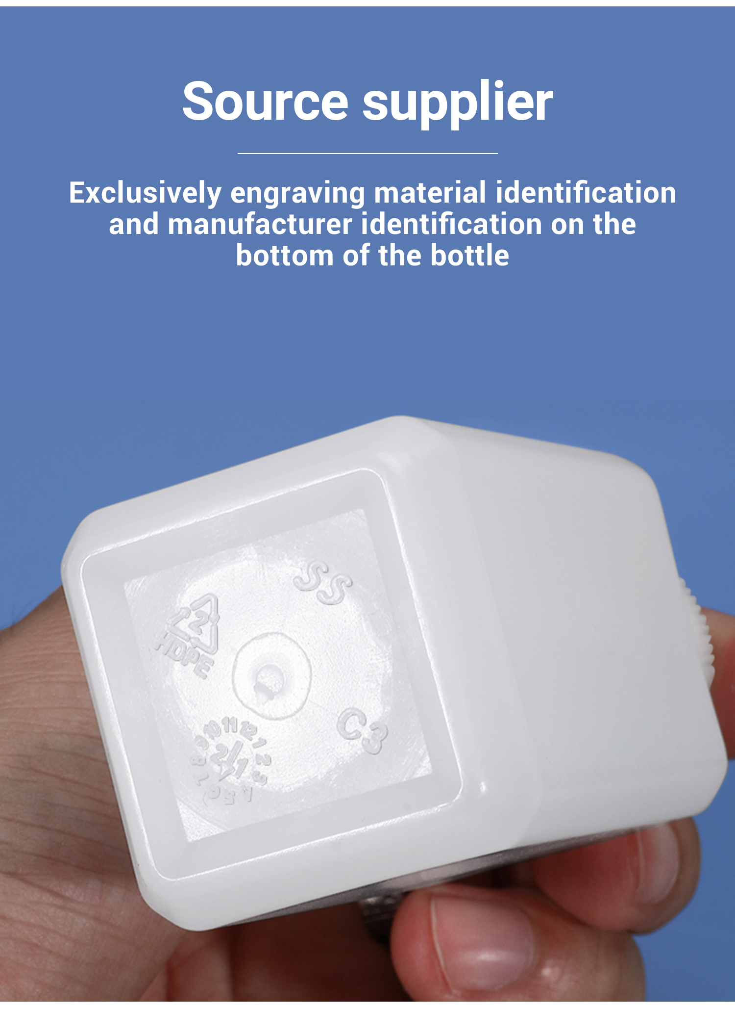 Silkscreen Printing Reagent Containers Plastic Packaging Bottles For Laboratory Chemicals