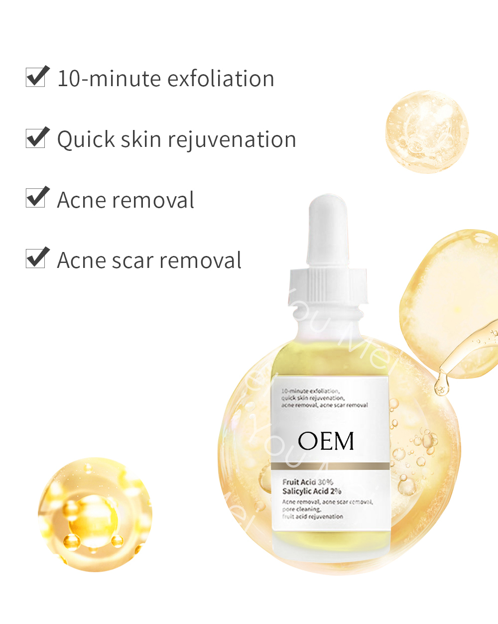OEM Skincare Face Serum Salicylic Acid Spot Treatment Gel Serum Dermatologist 30ml