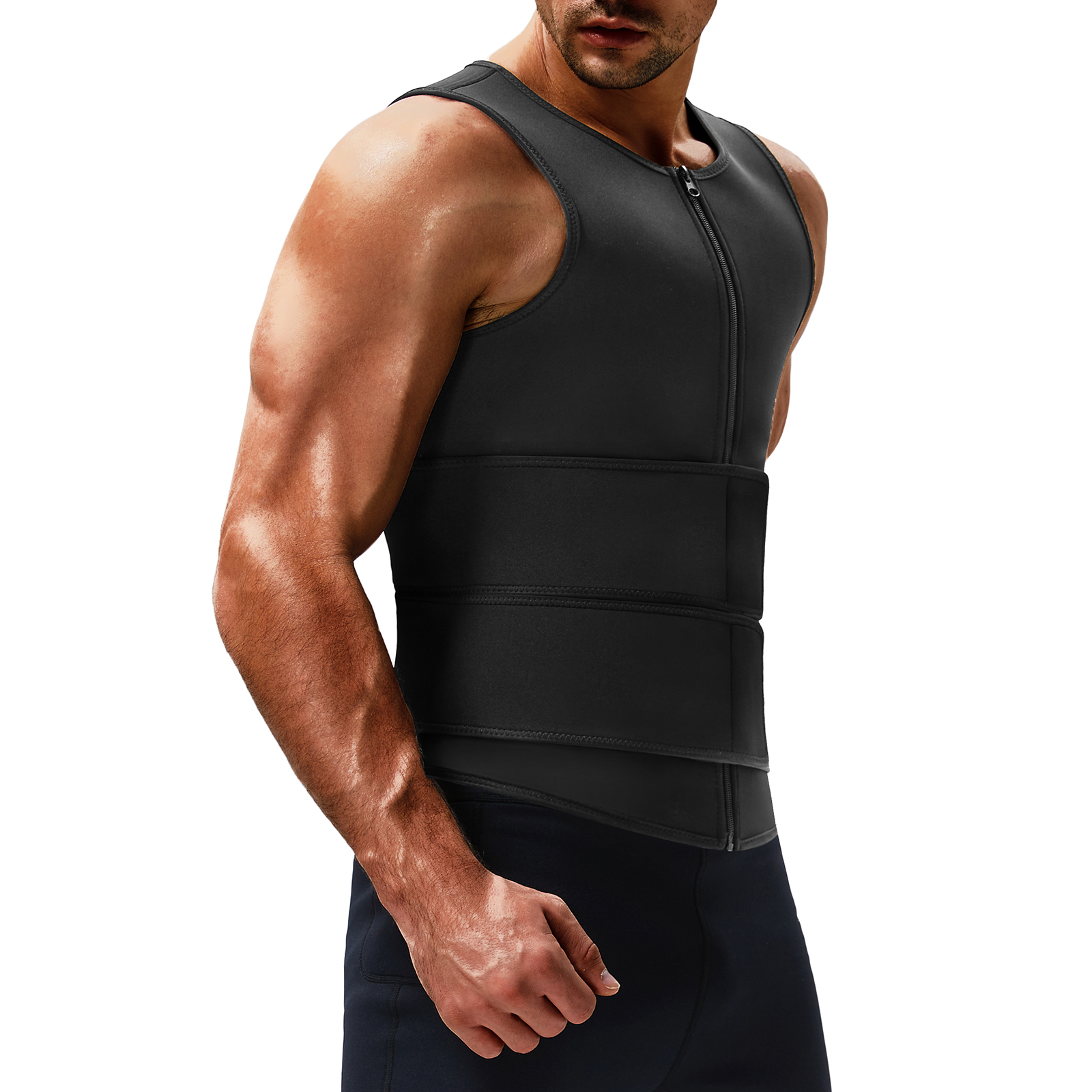 Customized Men's Waist Trainer Neoprene Sweat Vest Support 7 Days Sample Order Lead Time