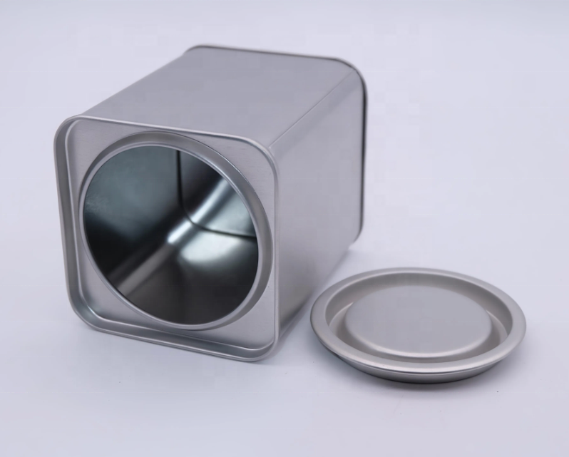 DADI Tinplate Square Airtight Tea Tin Box Securely Sealed For Tea Coffee