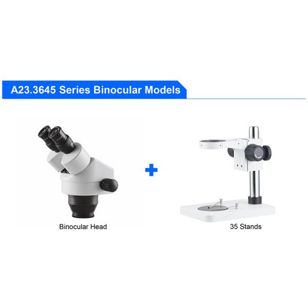A23.3645 Opto Edu Trinocular Stereo Microscopes Magnification 7-45x