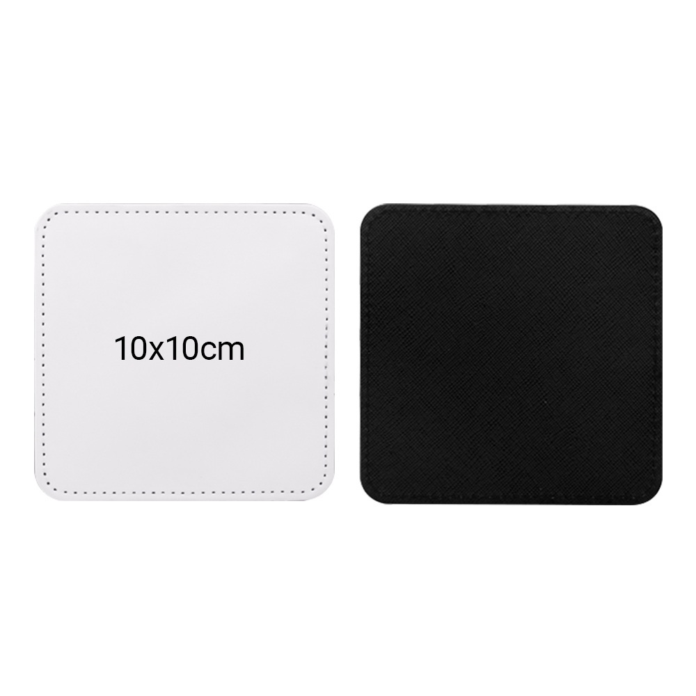 Sublimation Coaster Blanks Round And Square Leather Coasters Custom Print