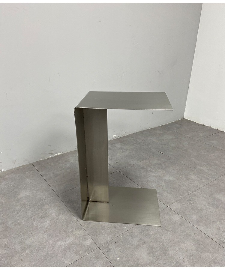 Stainless Steel C Type Couch Side Table Card Table Removable Desk Side Table