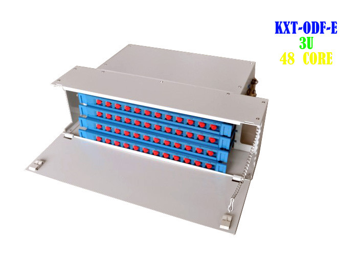 Quality Power Rack Fiber Patch Panel SC FC Cold Rolled Gray Color Easy To Maintenance for sale