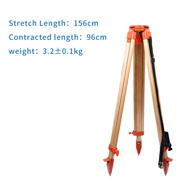 Wooden Tripod Aluminum Alloy Solid Levelling Station Theodolite Surveying Bracket