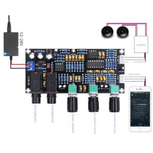 Directing Mounting Microphone Amplifier Board PT2399 NE5532 DC12-24V