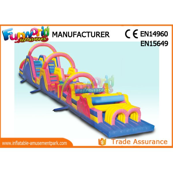Indoor Or Outdoor Mega Inflatable Assault Course With Digital Painting