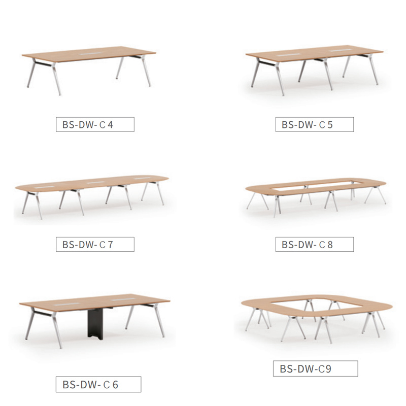 New Office Workstations Modular Office Wooden Table 4 People Desk With Partition