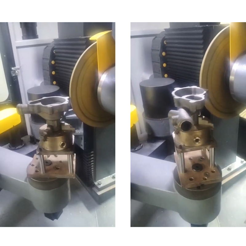 PLC Control Automatic Tool Changer Metal Grinding Buffing Deburring Flexible Cell