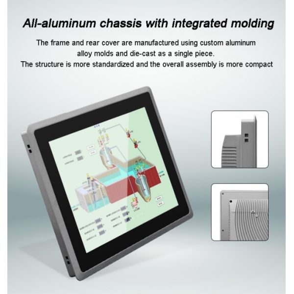 Small Industrial Control All-in-One Machine Manufacture Embedded Wall Mounted Custom Computer Linux Win Android Ip65 Waterproof 21.5 Inch Industrial