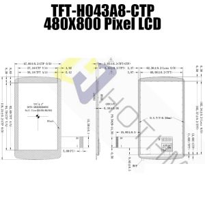 4.3" TFT LCD Display With CTP