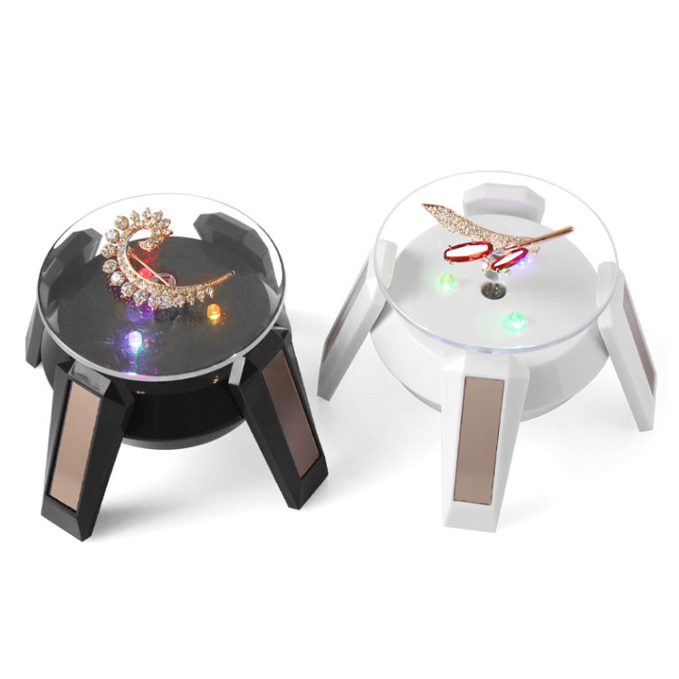 Energy Saving Led Light Solar Display Stand With 360 Degree Rotation