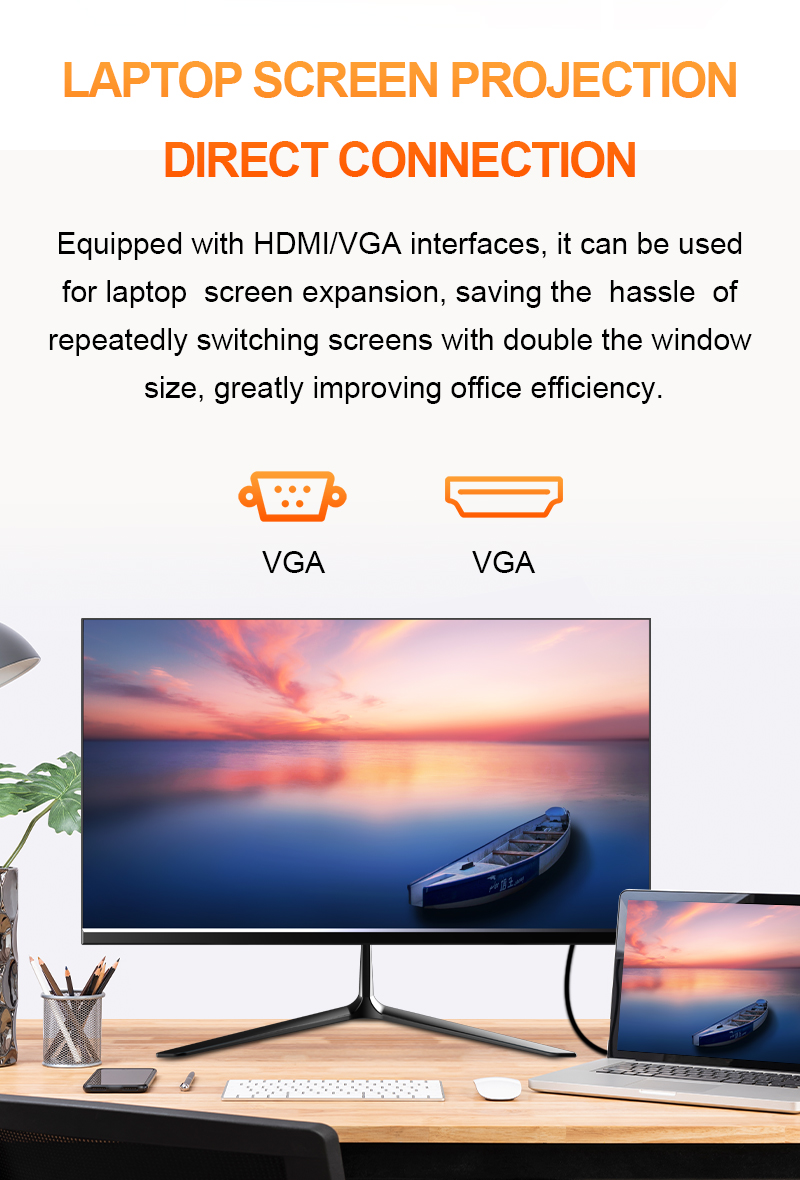 22 Inch LED Office Desktop Monitor 1K Resolution IPS Panel 60Hz 75Hz 100Hz Refresh Rate
