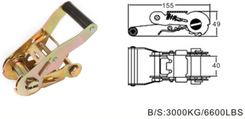 Hardware Cam Buckle Straps , Tie Down Buckle 50mm Breaking Strength 5 Ton