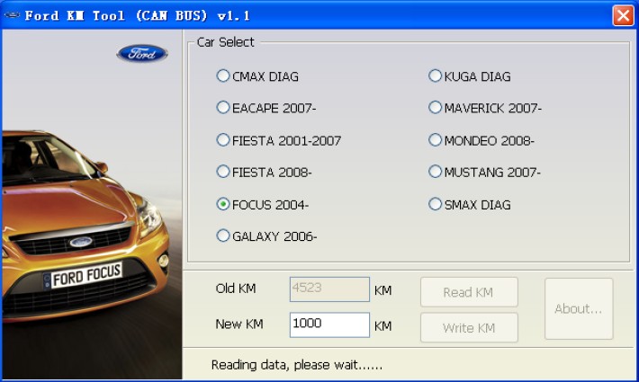 ford km tool finish writing