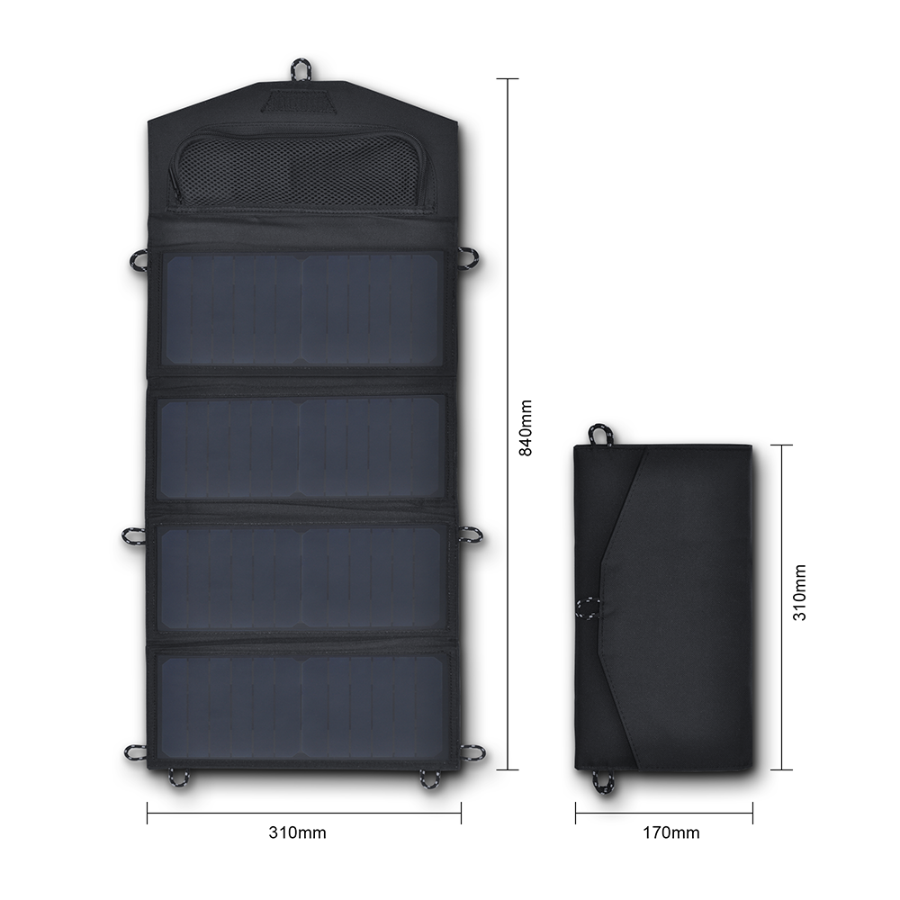 Mini Compact Backpacking Solar Power Hiking Solar Charger 25w 28w 5v