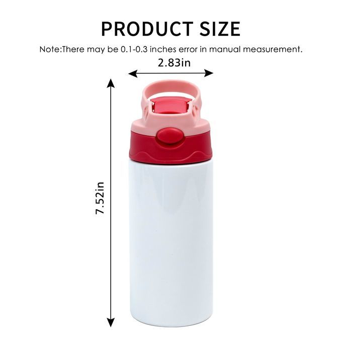 12oz Kids Sublimation Tumbler 8 Pack Kids Sublimation Tumbler Blank With One-Click Pop-Up Straw And Handle For Heat Transfer Children Sublimation Cups