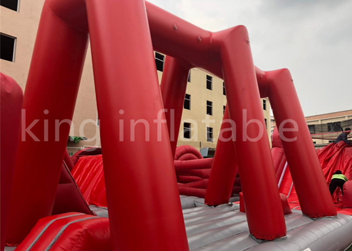 50m Long 5k Inflatable Obstacle Course Children Amusement Park