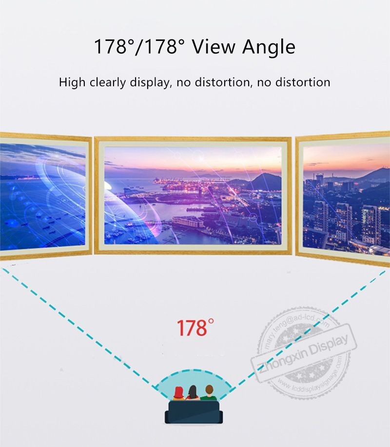 55inch Contrast Ratio Burlywood Art Frame LCD Display Full HD 1920 X 1080 Resolution