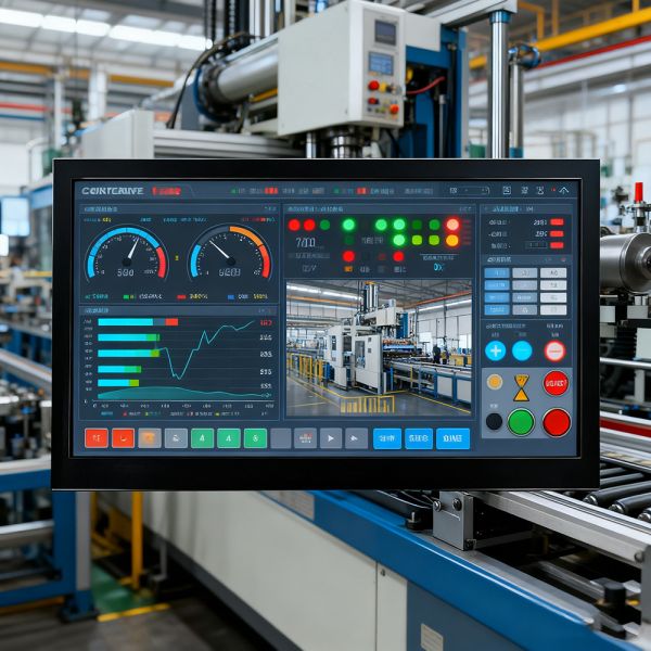 13.3 inch 1920×1200 Industrial Touch Monitor,Wall-mountable,10-point Touch,1000 nit brightness, metal Housing & Multi-interface (DC12V/VGA/HDMI/USB)