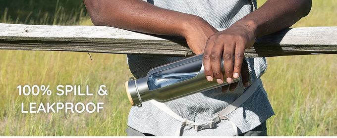 17 oz Stainless Steel Sports Water Bottle Insulated Reusable Water Bottles with Handle Metal Bottle for Hikers Gift