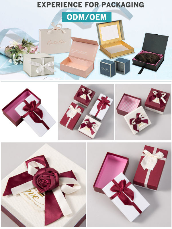 FSC UV Coating Orange Cardboard Box Gift Rigid Packaging Box With Ribbon