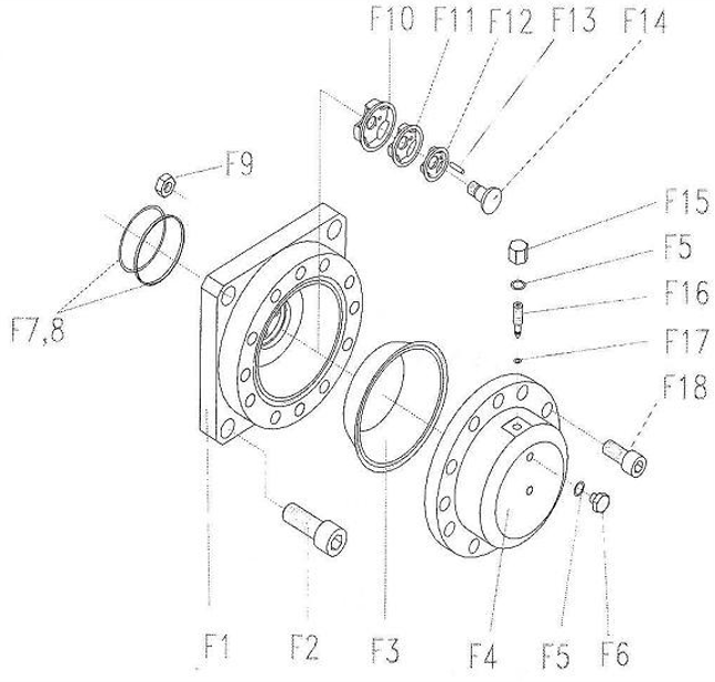 Okada Rock Hydraulic Breaker Hammers Diaphragm For OUB318 OUB316 OUB312 OUB324 UB2500 Accumulator Seal Kit Spare Parts