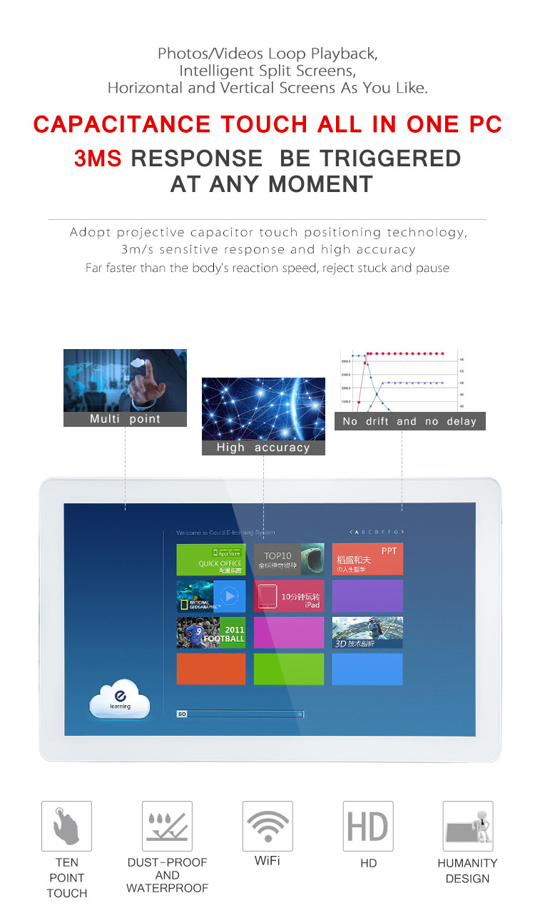 Chinese Electronic Metal Advertising Equipment Advertising Touch Screen Lcd Digital Signage