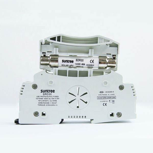 Quality SRD-30 Cylindrical 1500V PV DC Fuse Holder for sale