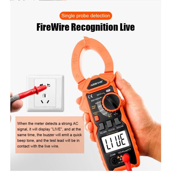 VFC True RMS NCV VICTOR 1000V 1000A Digital Clamp Meter 5999 Counts