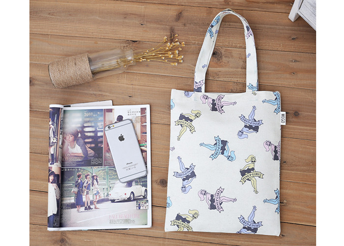 Standard Size Personalised Shopping Bags Canvas , Cotton Canvas Bag Large Capacity