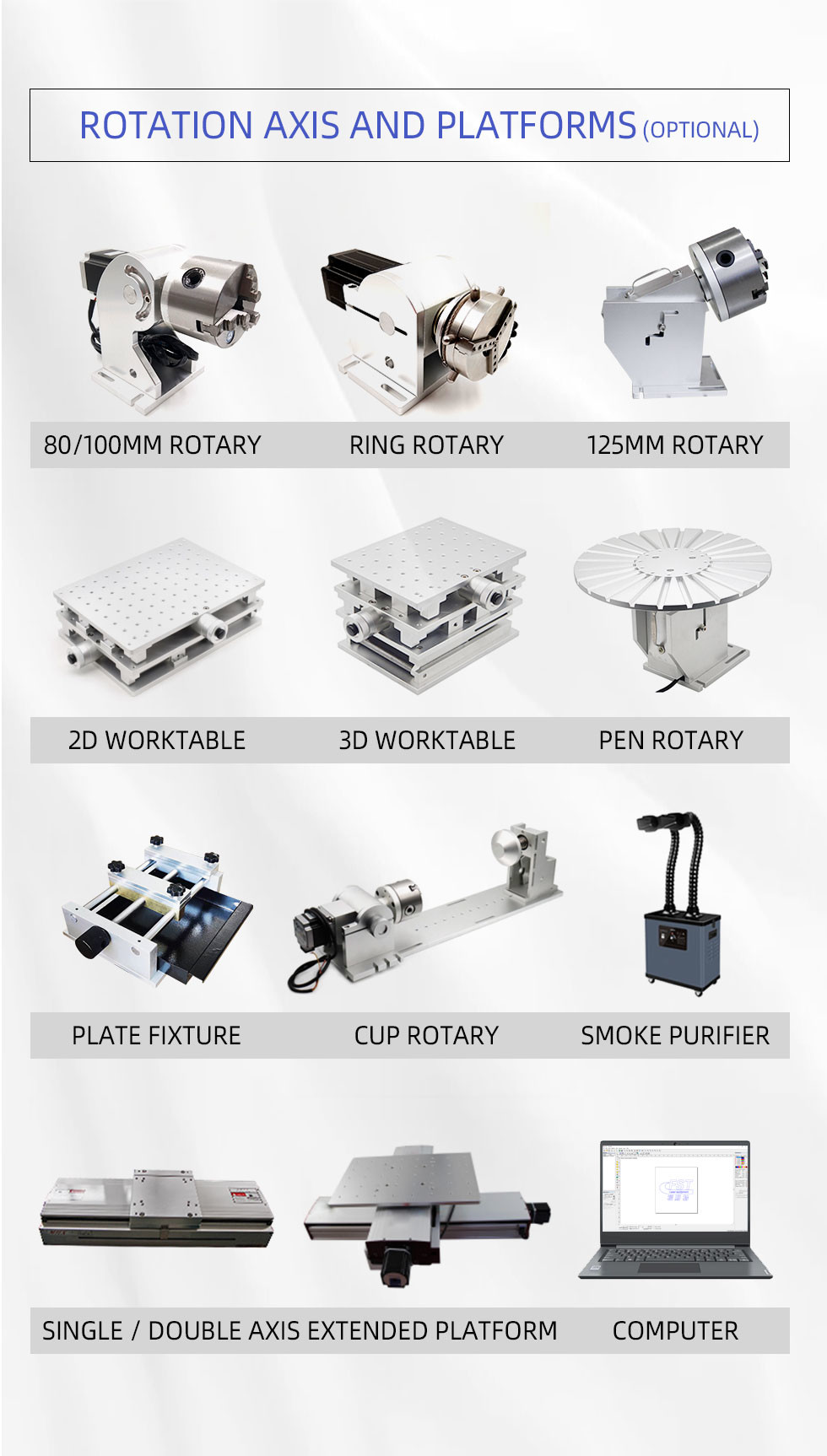3W 5W 10W 15w Mini Portable Desktop Red Light Focusing System Color UV Laser Marking and Engraving Machine
