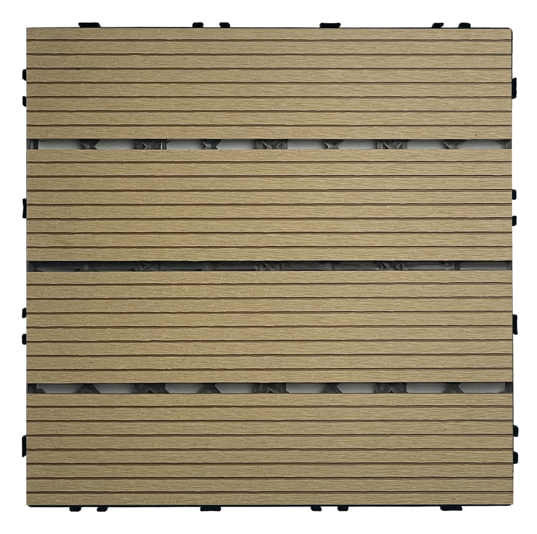 B1 Fire Retardant WPC DIY Tiles 300x300mm Interlocking WPC Decking Tiles