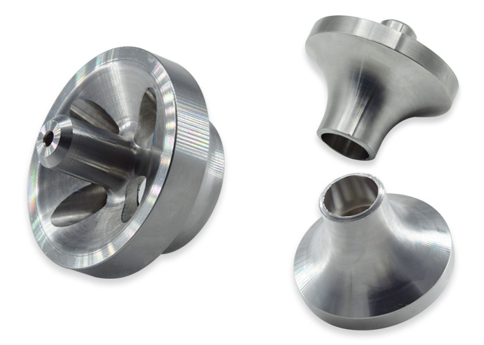 Metal Made CNC Machine Parts / Silver Precision CNC Machining Parts